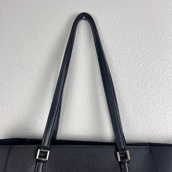 Michael Kors Charlotte Large Saffiano Leather Tote Black - Picture 6 of 11
